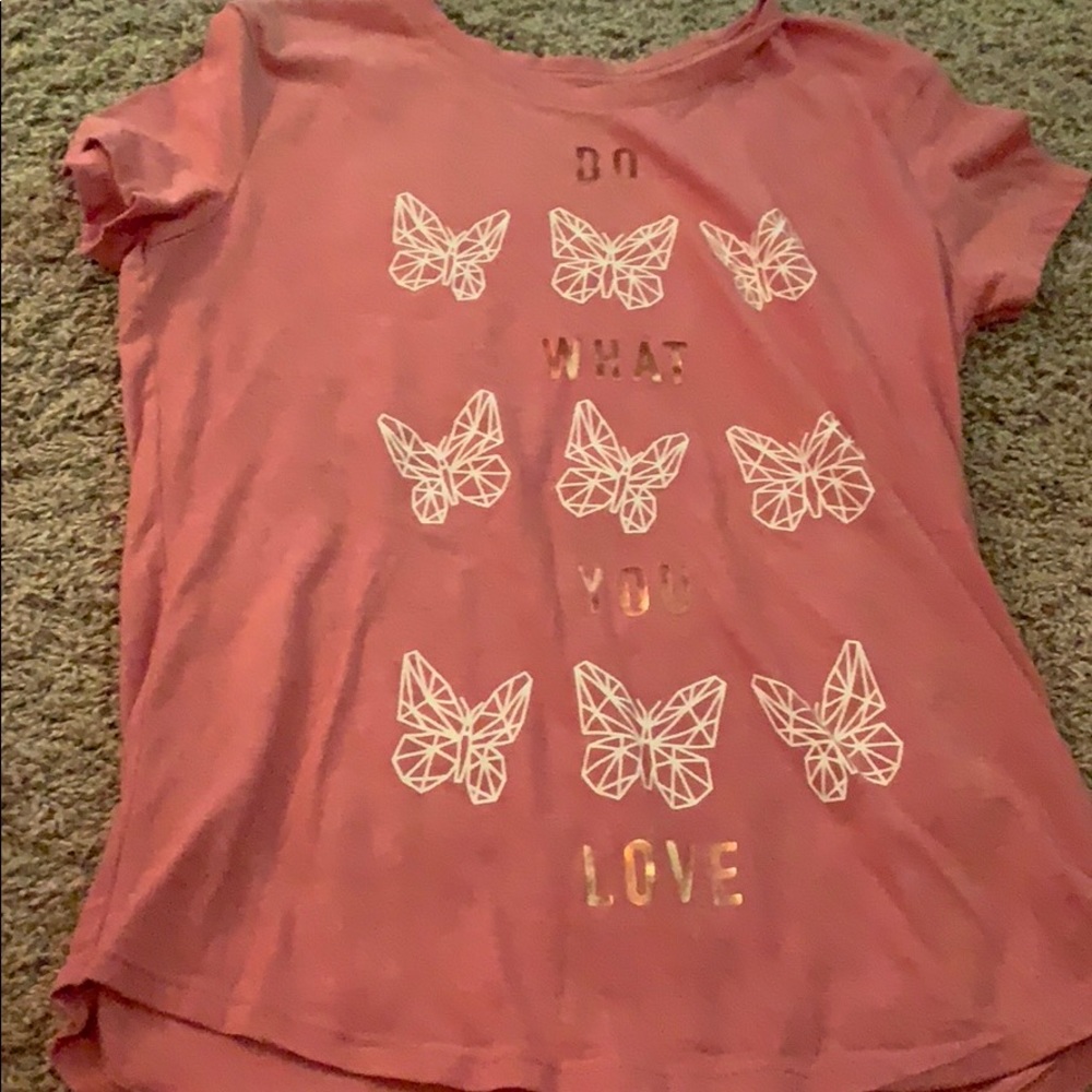 Girls pink T-shirt size 14